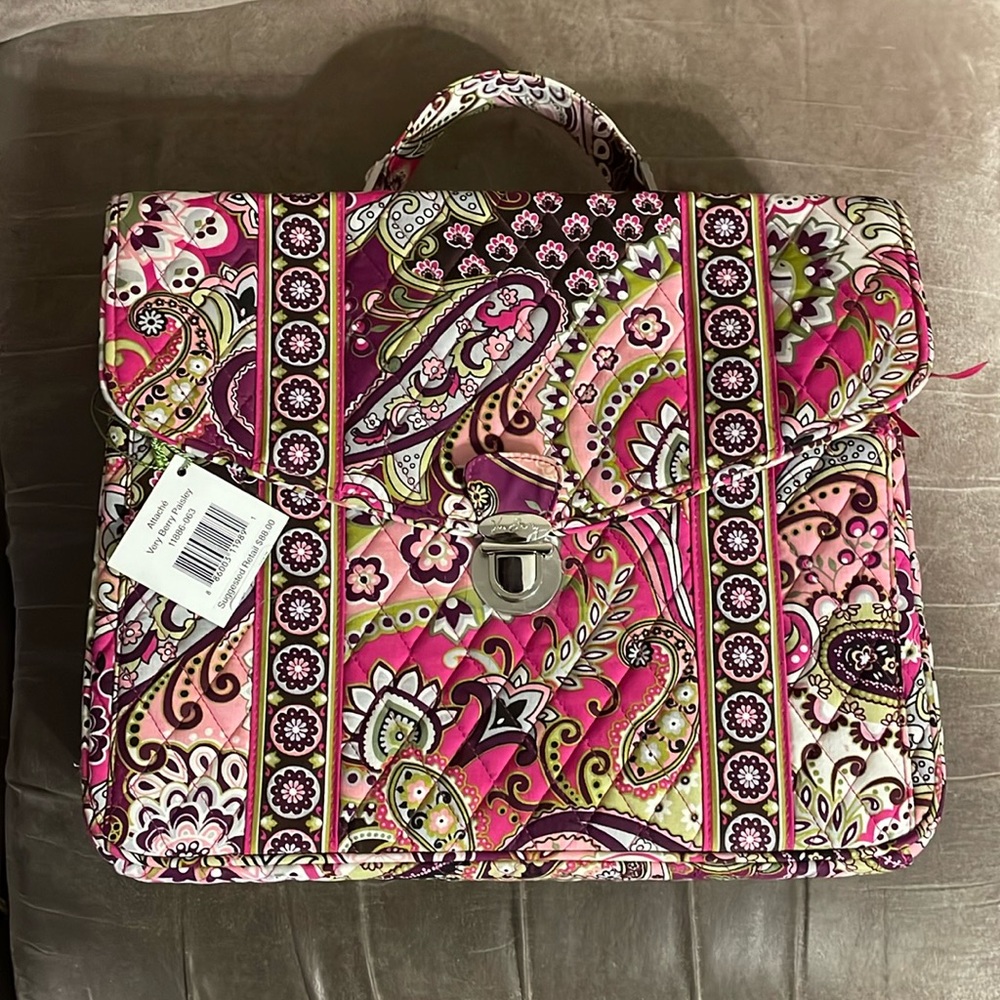 NEW Vera Bradley Attache Very Berry Paisley